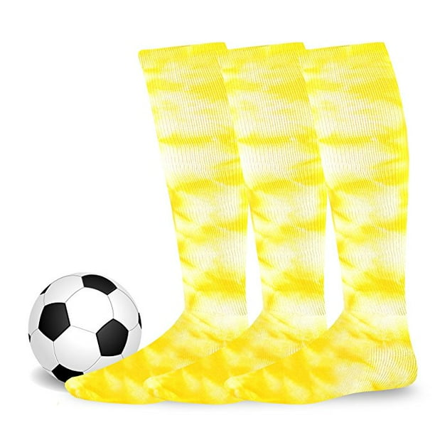 Soxnet Cotton Unisex Soccer Sports Team Socks 3 Pack Large 10-13 , Tie Dye Black